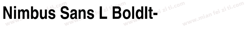 Nimbus Sans L BoldIt字体转换